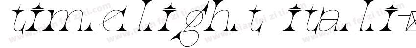 timelight itali字体转换